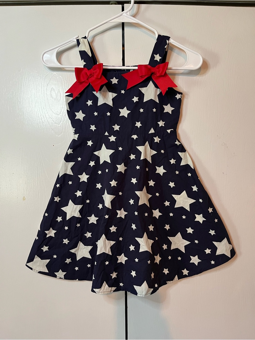 Girl’s vintage Americana Navy Star Print Sundress 250th Anniversary EUC Size 4